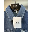 DIOR Homme Logo Embroidered Denim Overshirt