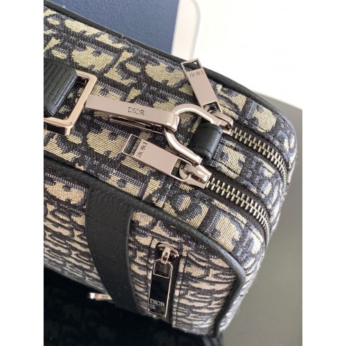 DIOR Mini Safari Bag with Strap - Beige and Black