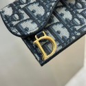 DIOR Saddle Bloom Card Holder - Blue DIOR Saddle Bloom Card Holder - Blue