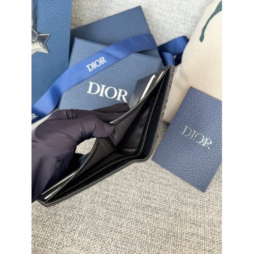 DIOR Grained Calfskin Marquetry & Black Oblique Jacquard - Black