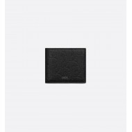 DIOR Gravity Leather Bifold Wallet - Black