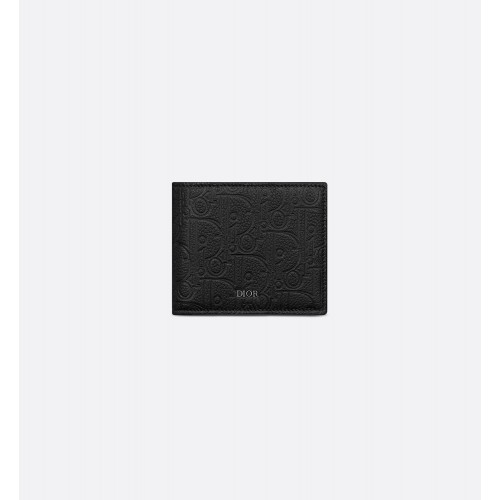 DIOR Gravity Leather Bifold Wallet - Black