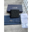 DIOR Gravity Leather Bifold Wallet - Black