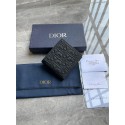 DIOR Gravity Leather Bifold Wallet - Black