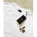 FENDI 2025SS Hot Dog Embroidery Round Neck Short Sleeve - White FENDI 2025SS Hot Dog Embroidery Round Neck Short Sleeve - White