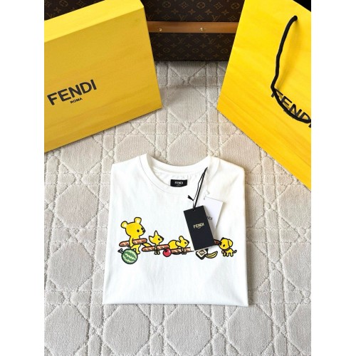 FENDI 25SS Cartoon Print Short Sleeves - White