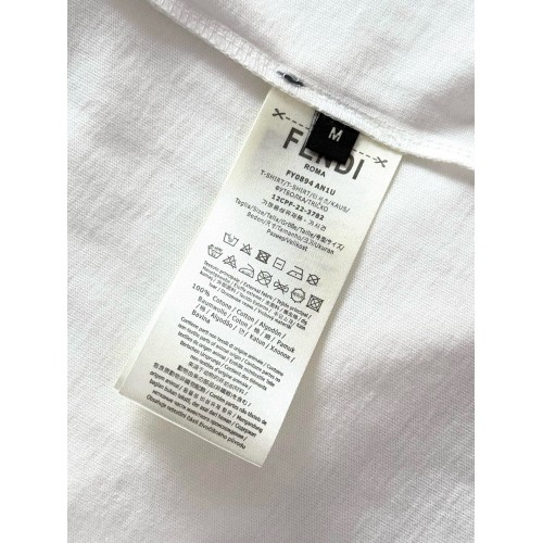 FENDI 25SS Cartoon Print Short Sleeves - White