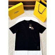 FENDI Cotton Fendilicious T-Shirt - Black