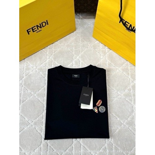 FENDI Cotton Fendilicious T-Shirt - Black FENDI Cotton Fendilicious T-Shirt - Black