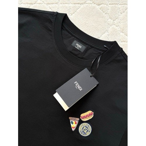 FENDI Cotton Fendilicious T-Shirt - Black FENDI Cotton Fendilicious T-Shirt - Black