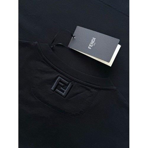 FENDI Cotton Fendilicious T-Shirt - Black FENDI Cotton Fendilicious T-Shirt - Black