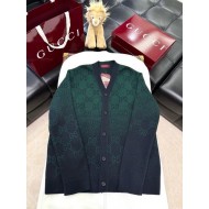 GUCCI 2024FW Floral Gradient Wool Cardigan