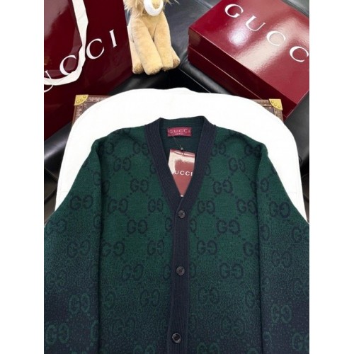 GUCCI 2024FW Floral Gradient Wool Cardigan GUCCI 2024FW Floral Gradient Wool Cardigan