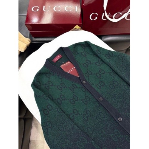 GUCCI 2024FW Floral Gradient Wool Cardigan GUCCI 2024FW Floral Gradient Wool Cardigan