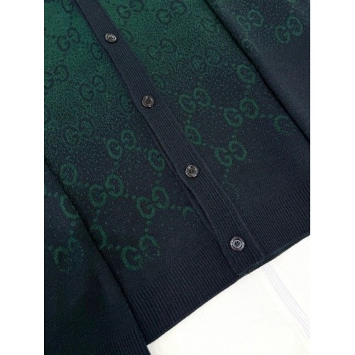 GUCCI 2024FW Floral Gradient Wool Cardigan GUCCI 2024FW Floral Gradient Wool Cardigan