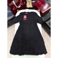 GUCCI 2024FW Multi-Specialty Yarn Woven Synthetic Dress