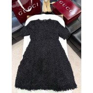 GUCCI 2024FW Multi-Specialty Yarn Woven Synthetic Dress
