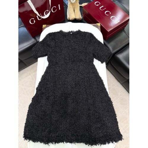 GUCCI 2024FW Multi-Specialty Yarn Woven Synthetic Dress