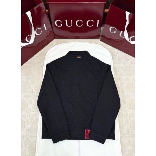 GUCCI 2025SS New Dark Jacquard Denim Jacket
