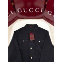 GUCCI 2025SS New Dark Jacquard Denim Jacket GUCCI 2025SS New Dark Jacquard Denim Jacket