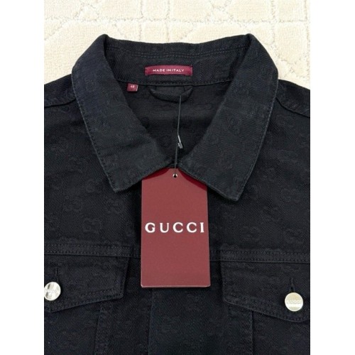 GUCCI 2025SS New Dark Jacquard Denim Jacket GUCCI 2025SS New Dark Jacquard Denim Jacket