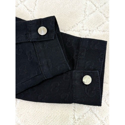 GUCCI 2025SS New Dark Jacquard Denim Jacket GUCCI 2025SS New Dark Jacquard Denim Jacket