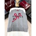 GUCCI 2025SS Snake Year Limited Wool Knit Sweater - Gray GUCCI 2025SS Snake Year Limited Wool Knit Sweater - Gray