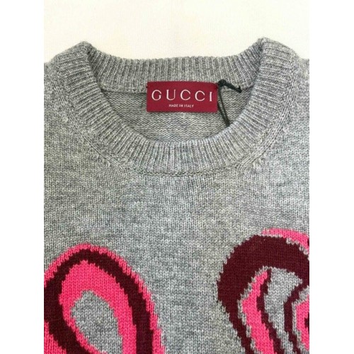 GUCCI 2025SS Snake Year Limited Wool Knit Sweater - Gray GUCCI 2025SS Snake Year Limited Wool Knit Sweater - Gray