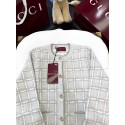 GUCCI 2025SS Wool Braided Gold Silk Blend Jacket GUCCI 2025SS Wool Braided Gold Silk Blend Jacket