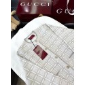 GUCCI 2025SS Wool Braided Gold Silk Blend Jacket GUCCI 2025SS Wool Braided Gold Silk Blend Jacket