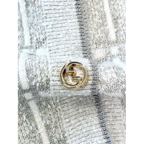 GUCCI 2025SS Wool Braided Gold Silk Blend Jacket GUCCI 2025SS Wool Braided Gold Silk Blend Jacket