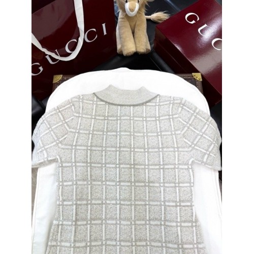 GUCCI 2025SS Wool Braided Gold Silk Blended Long Sleeve GUCCI 2025SS Wool Braided Gold Silk Blended Long Sleeve