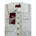 GUCCI 2025SS Wool Braided Gold Silk Blended Long Sleeve GUCCI 2025SS Wool Braided Gold Silk Blended Long Sleeve