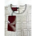 GUCCI 2025SS Wool Braided Gold Silk Blended Short Sleeve GUCCI 2025SS Wool Braided Gold Silk Blended Short Sleeve
