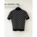 GUCCI 25SS Reversible Jacquard Knit Polo Short Sleeve - White and Black GUCCI 25SS Reversible Jacquard Knit Polo Short Sleeve - White and Black
