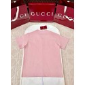GUCCI 25SS Rose Embroidery Round Neck Short - Pink GUCCI 25SS Rose Embroidery Round Neck Short - Pink