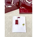 GUCCI 25SS Rose Embroidery Round Neck Short - White