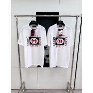 GUCCI Checkered G Printed Short Sleeve - White