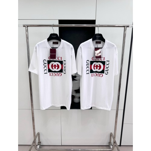 GUCCI Checkered G Printed Short Sleeve - White