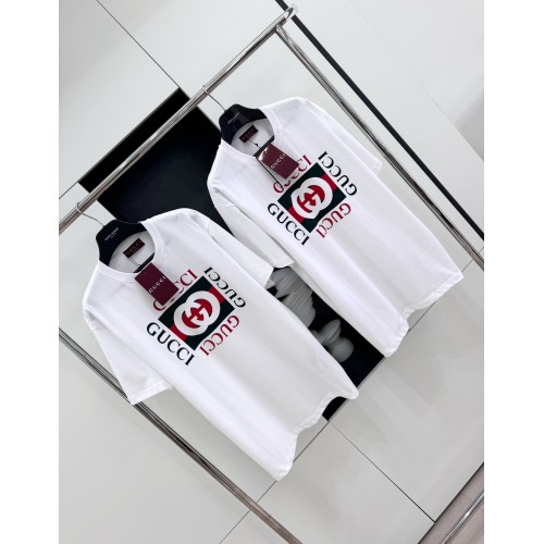 GUCCI Checkered G Printed Short Sleeve - White