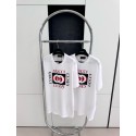 GUCCI Checkered G Printed Short Sleeve - White