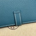 HERMES Bearn Compact Wallet - Celeste with Silver Hardware HERMES Bearn Compact Wallet - Celeste with Silver Hardware
