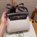 HERMES Herbag Zip 20 Mini - Ecru with Gold Hardware HERMES Herbag Zip 20 Mini - Ecru with Gold Hardware