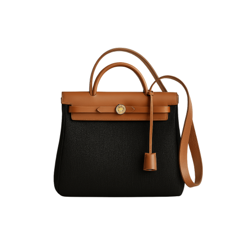 HERMES Herbag Zip 31 - Navy with Gold Hardware