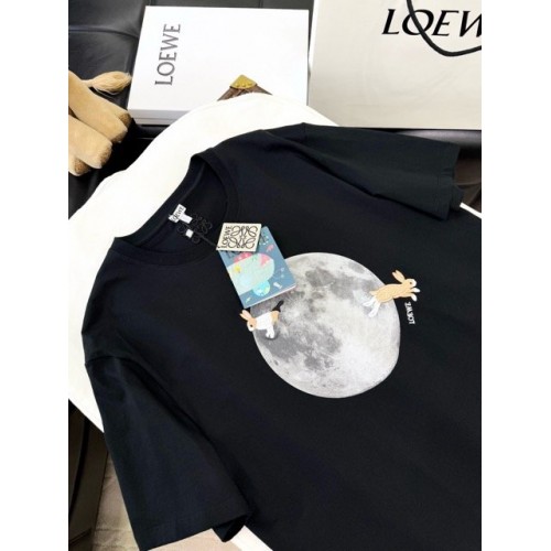 LOEWE 2024FW Moon Rabbit Embroidery Print Round Neck Short Sleeve LOEWE 2024FW Moon Rabbit Embroidery Print Round Neck Short Sleeve