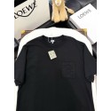 LOEWE 2024FW Pocket Classic Embroidery Crew Neck Short Sleeve - Black LOEWE 2024FW Pocket Classic Embroidery Crew Neck Short Sleeve - Black