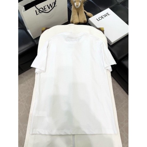 LOEWE 2024FW Pocket Classic Embroidery Crew Neck Short Sleeve - White