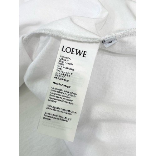 LOEWE 2024FW Pocket Classic Embroidery Crew Neck Short Sleeve - White LOEWE 2024FW Pocket Classic Embroidery Crew Neck Short Sleeve - White
