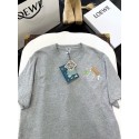 LOEWE 2024FW Rabbit Embroidery Round Neck Short Sleeve - Gray LOEWE 2024FW Rabbit Embroidery Round Neck Short Sleeve - Gray