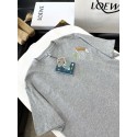LOEWE 2024FW Rabbit Embroidery Round Neck Short Sleeve - Gray LOEWE 2024FW Rabbit Embroidery Round Neck Short Sleeve - Gray